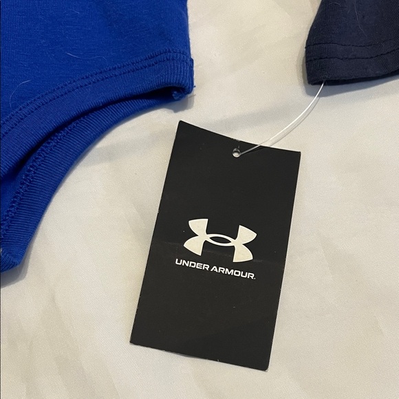 🩷”Bundle 4/$19” Under Armour 9-12M Baby Infant Navy and Coral Baby Bodysuit - Picture 2 of 6